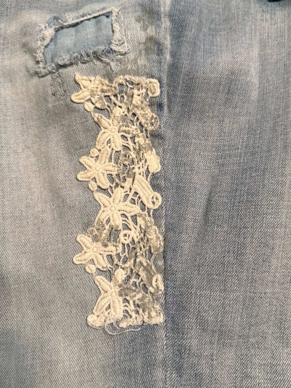 Silver Super stretch Boyfriend low rise distressed jeans - Picture 9 of 10
